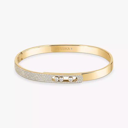 [OAK JURI]Move Noa Rose Gold Pavé Diamond Bangle Bracelet
