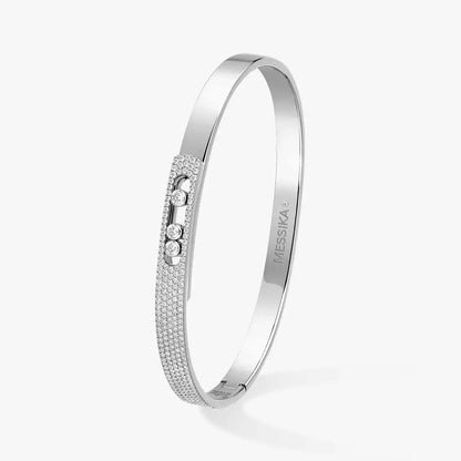 [OAK JURI]Move Noa Rose Gold Pavé Diamond Bangle Bracelet