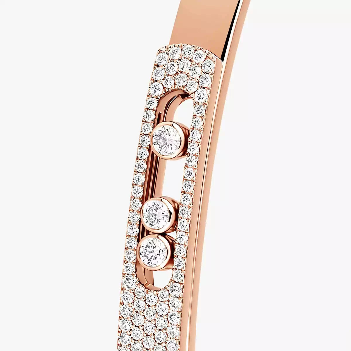 [OAK JURI]Move Noa Rose Gold Pavé Diamond Bangle Bracelet