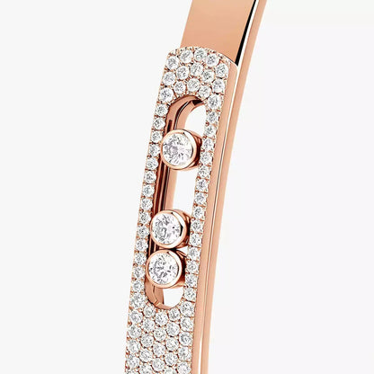 [OAK JURI]Move Noa Rose Gold Pavé Diamond Bangle Bracelet