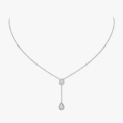 [OAK JURI]Gold Diamond Tie Necklace