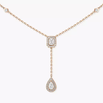 [OAK JURI]Gold Diamond Tie Necklace