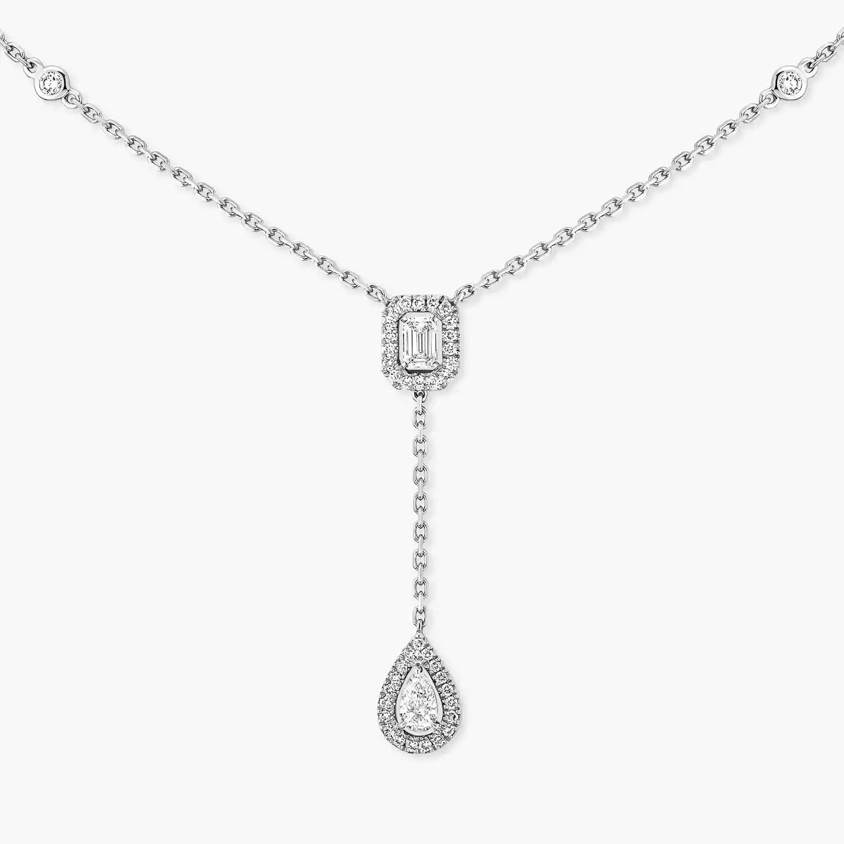 [OAK JURI]Gold Diamond Tie Necklace