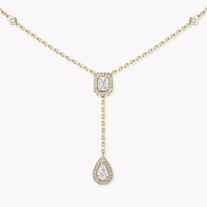 [OAK JURI]Gold Diamond Tie Necklace