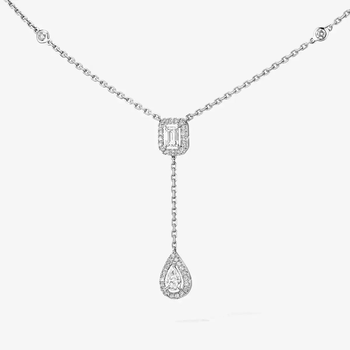 [OAK JURI]Gold Diamond Tie Necklace