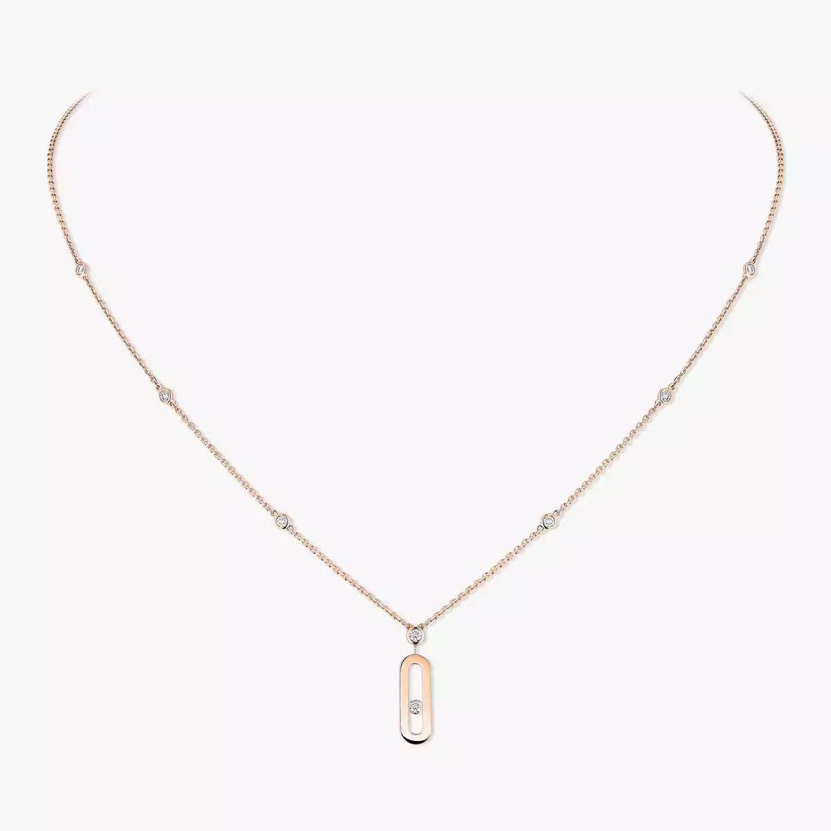 [OAK JURI] Move Uno Gold Diamond Long Necklace