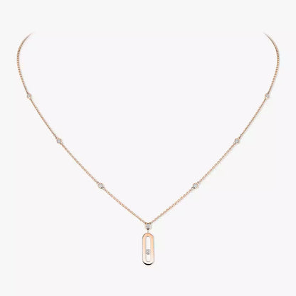 [OAK JURI] Move Uno Gold Diamond Long Necklace