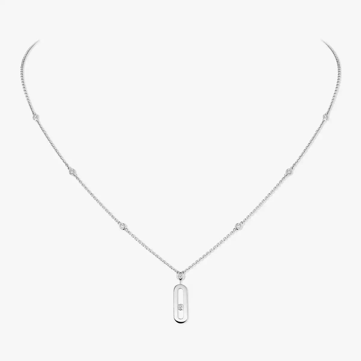 [OAK JURI] Move Uno Gold Diamond Long Necklace