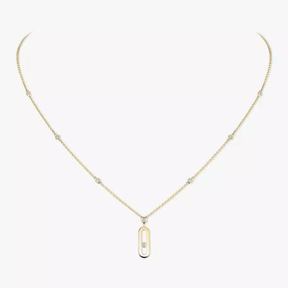 [OAK JURI] Move Uno Gold Diamond Long Necklace
