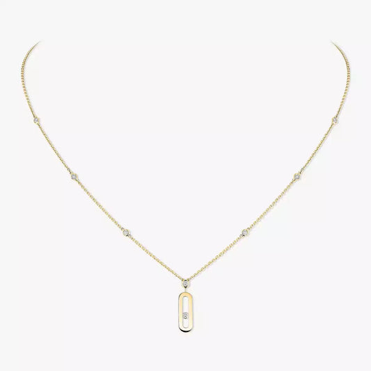 [OAK JURI] Move Uno Gold Diamond Long Necklace
