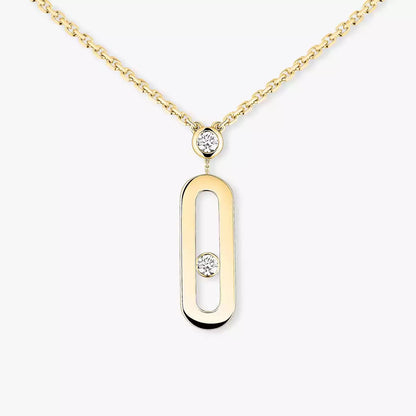 [OAK JURI] Move Uno Gold Diamond Long Necklace