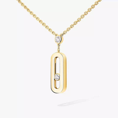 [OAK JURI] Move Uno Gold Diamond Long Necklace