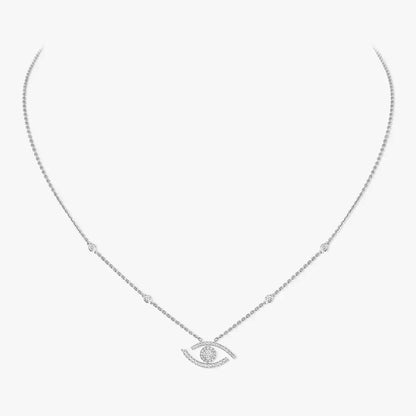 [OAK JURI]Pave_ Diamond Necklace Lucky Eye