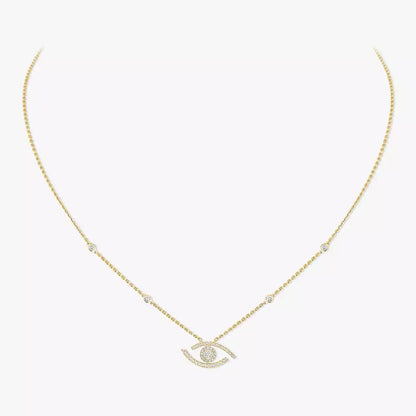 [OAK JURI]Pave_ Diamond Necklace Lucky Eye