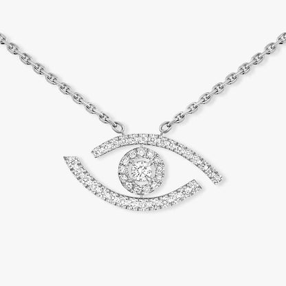 [OAK JURI]Pave_ Diamond Necklace Lucky Eye