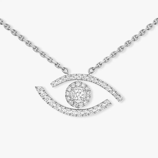[OAK JURI]Pave_ Diamond Necklace Lucky Eye