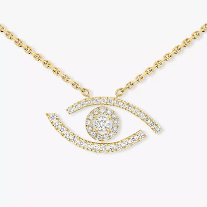 [OAK JURI]Pave_ Diamond Necklace Lucky Eye