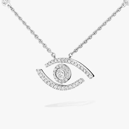 [OAK JURI]Pave_ Diamond Necklace Lucky Eye