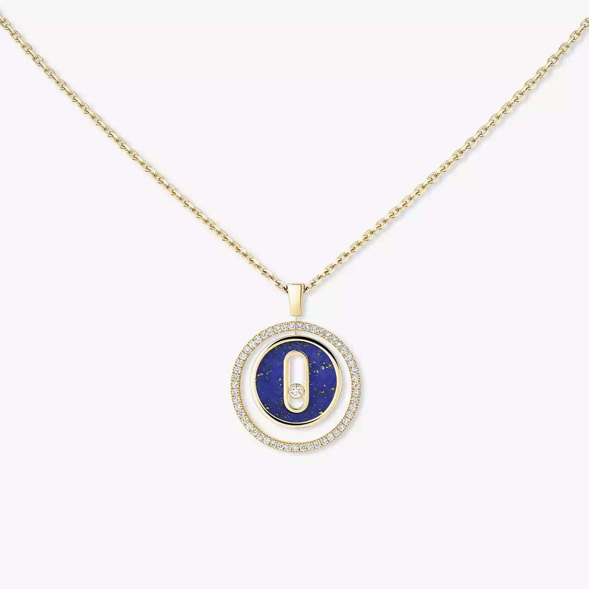 [OAK JURI]Lucky Move Diamond Necklace in Rose Gold and White Mother-of-Pearl
