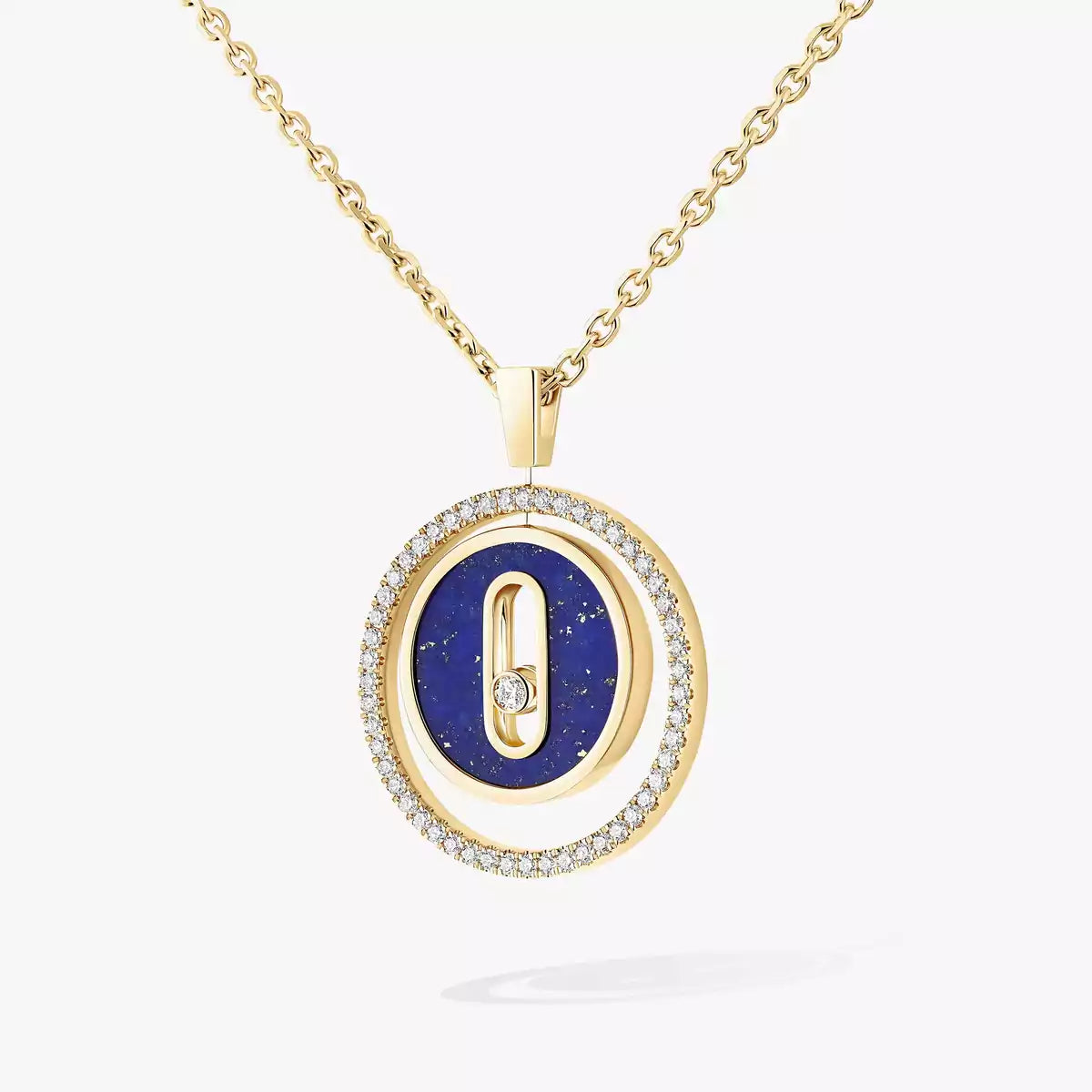 [OAK JURI]Lucky Move Diamond Necklace in Rose Gold and White Mother-of-Pearl
