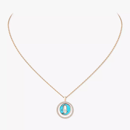 [OAK JURI]Lucky Move Diamond Necklace in Rose Gold and White Mother-of-Pearl