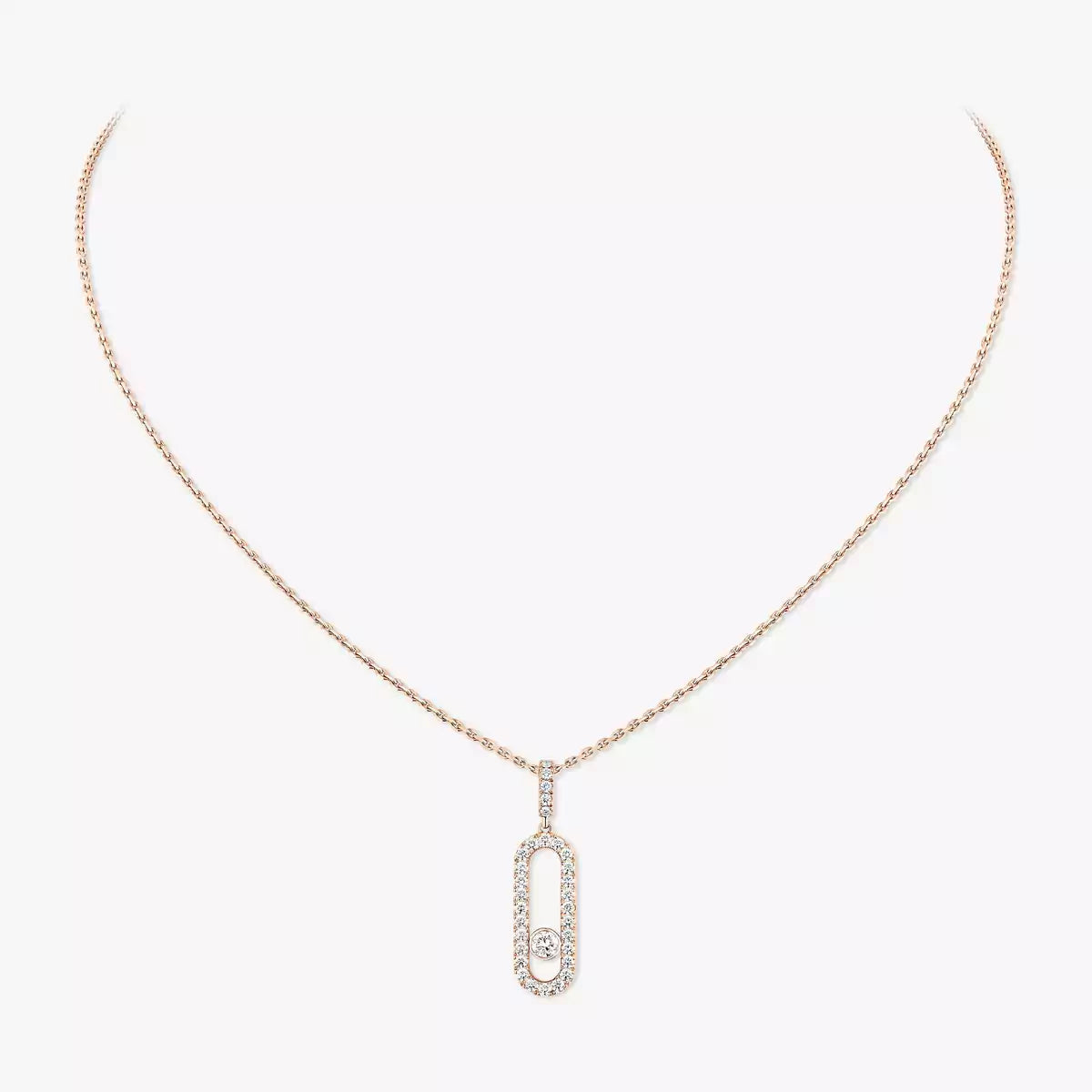 [OAK JURI]Move Uno Diamond Necklace in Rose Gold