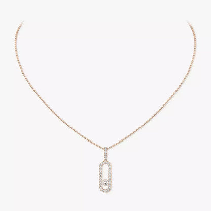 [OAK JURI]Move Uno Diamond Necklace in Rose Gold