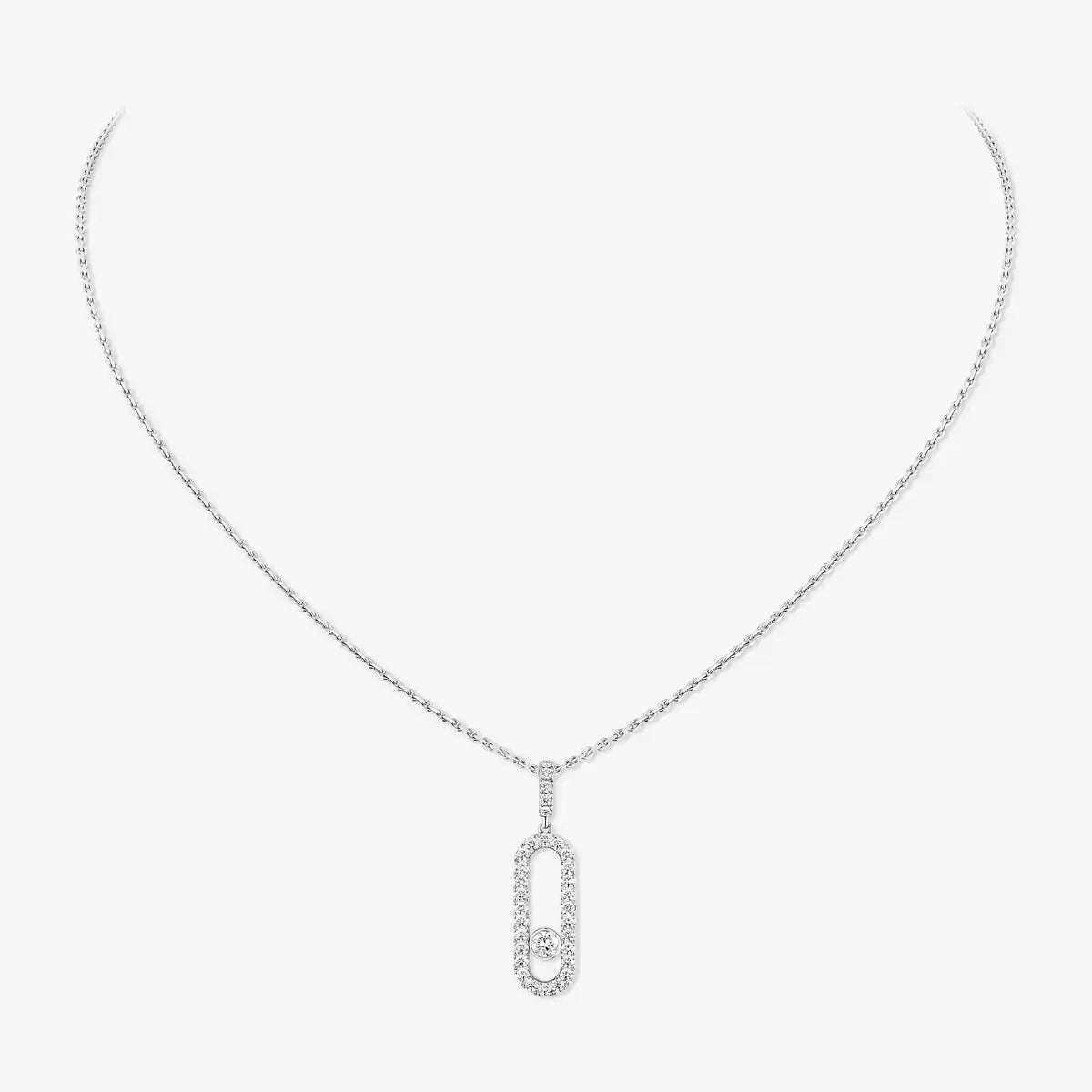 [OAK JURI]Move Uno Diamond Necklace in Rose Gold