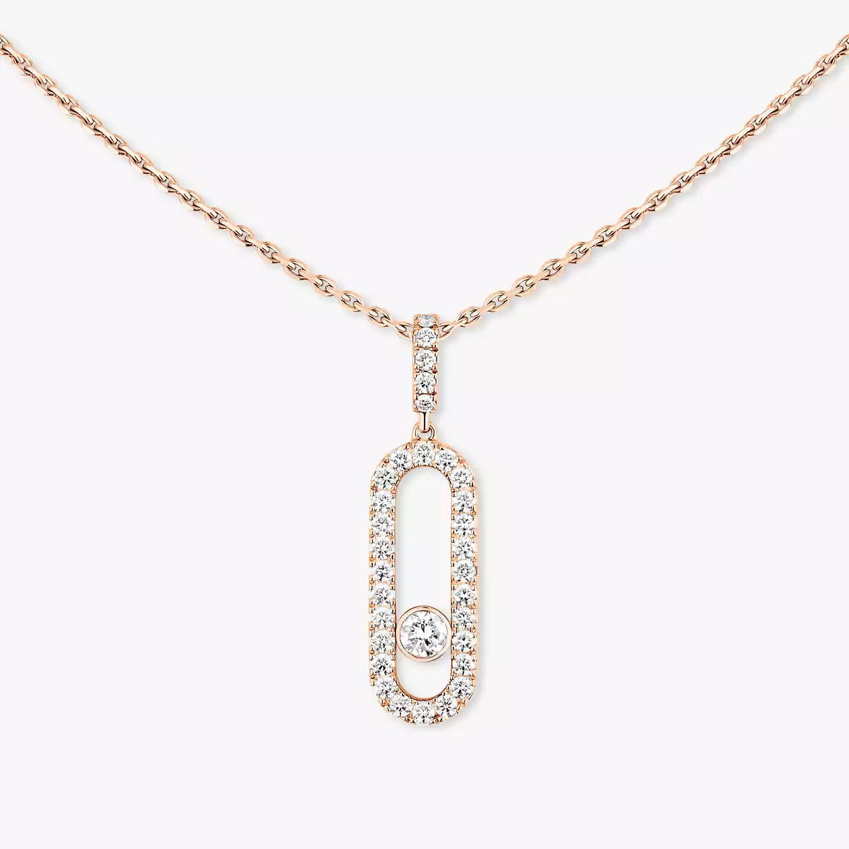 [OAK JURI]Move Uno Diamond Necklace in Rose Gold
