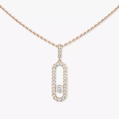 [OAK JURI]Move Uno Diamond Necklace in Rose Gold