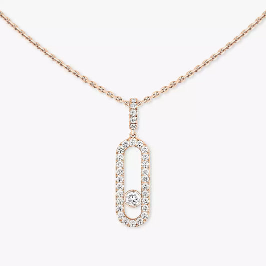 [OAK JURI]Move Uno Diamond Necklace in Rose Gold