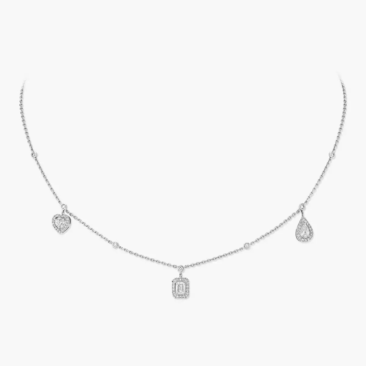 [OAK JURI]My Twin Diamond Necklace in Silver