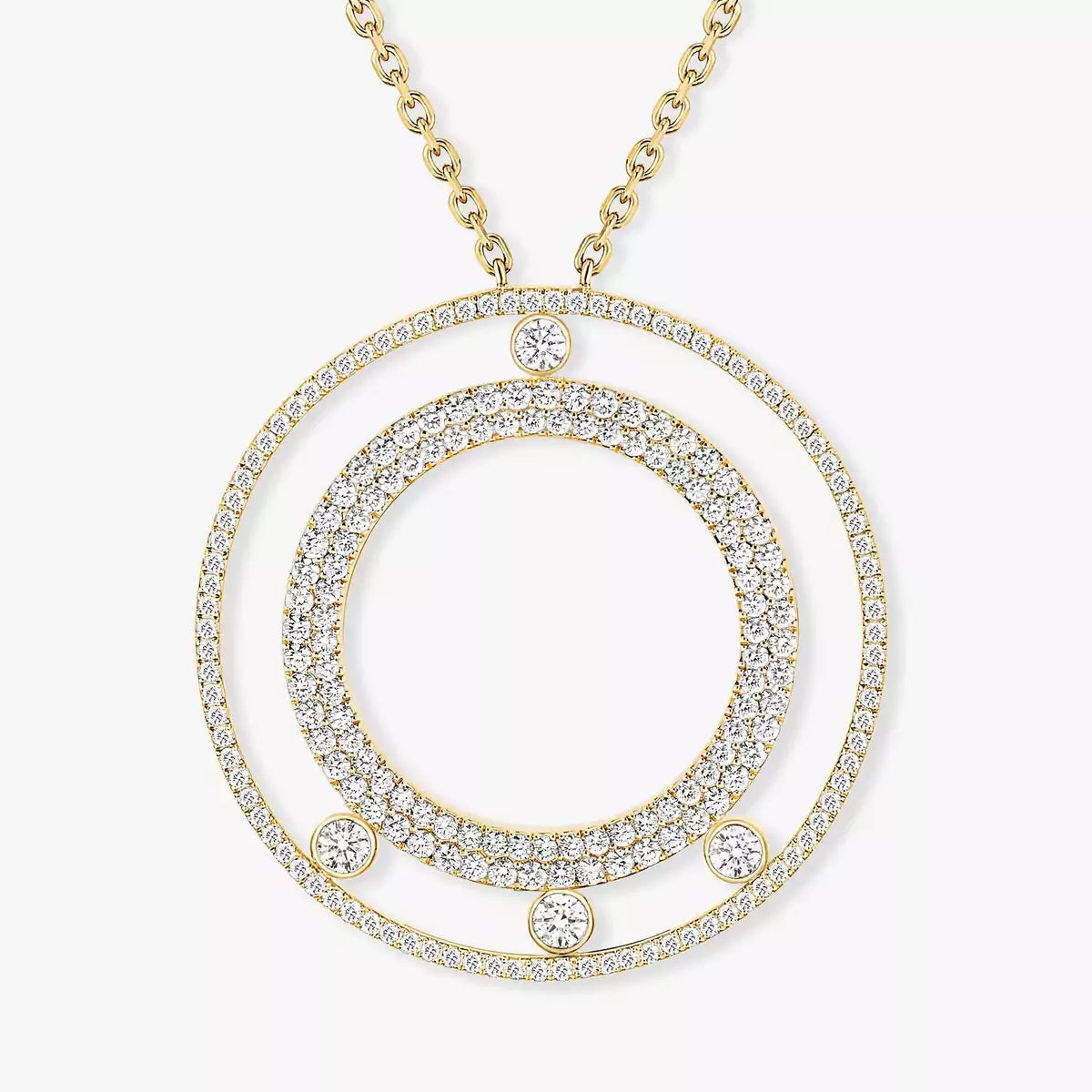 [OAK JURI]Move Romane Long Pave_-Set Diamond Necklace