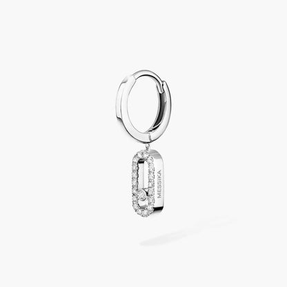 [OAK JURI]Move Uno Single Diamond Hoop Earring