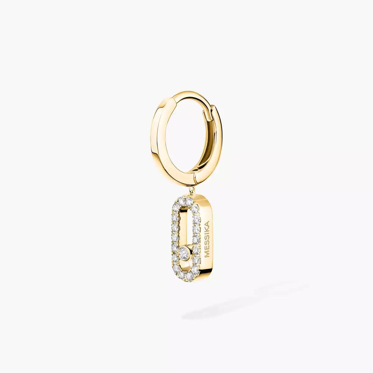 [OAK JURI]Move Uno Single Diamond Hoop Earring