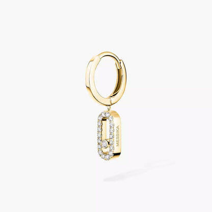 [OAK JURI]Move Uno Single Diamond Hoop Earring
