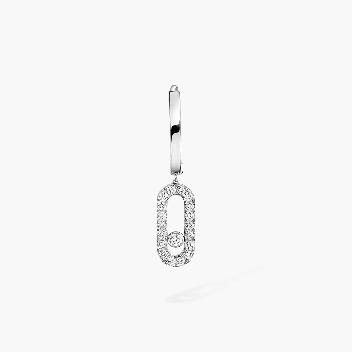 [OAK JURI]Move Uno Single Diamond Hoop Earring