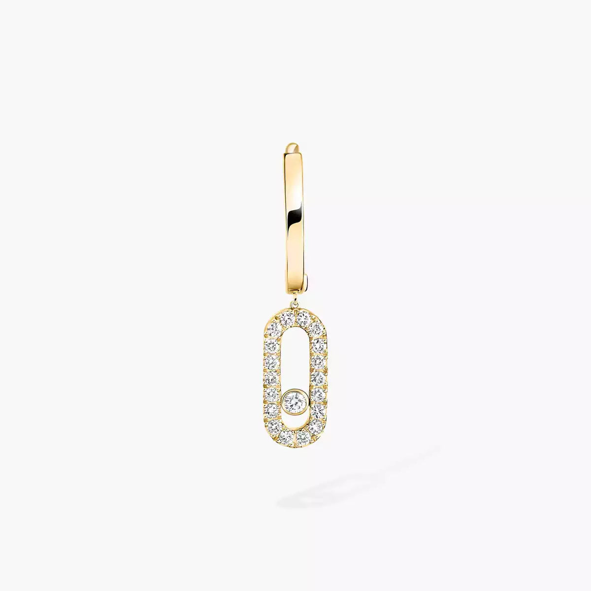 [OAK JURI]Move Uno Single Diamond Hoop Earring