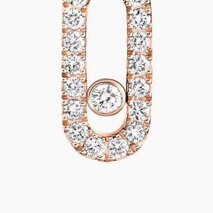 [OAK JURI]Move Uno Single Diamond Hoop Earring