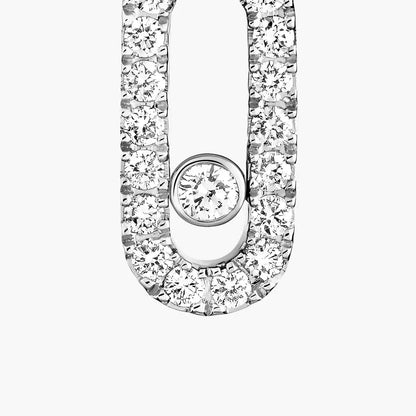 [OAK JURI]Move Uno Single Diamond Hoop Earring