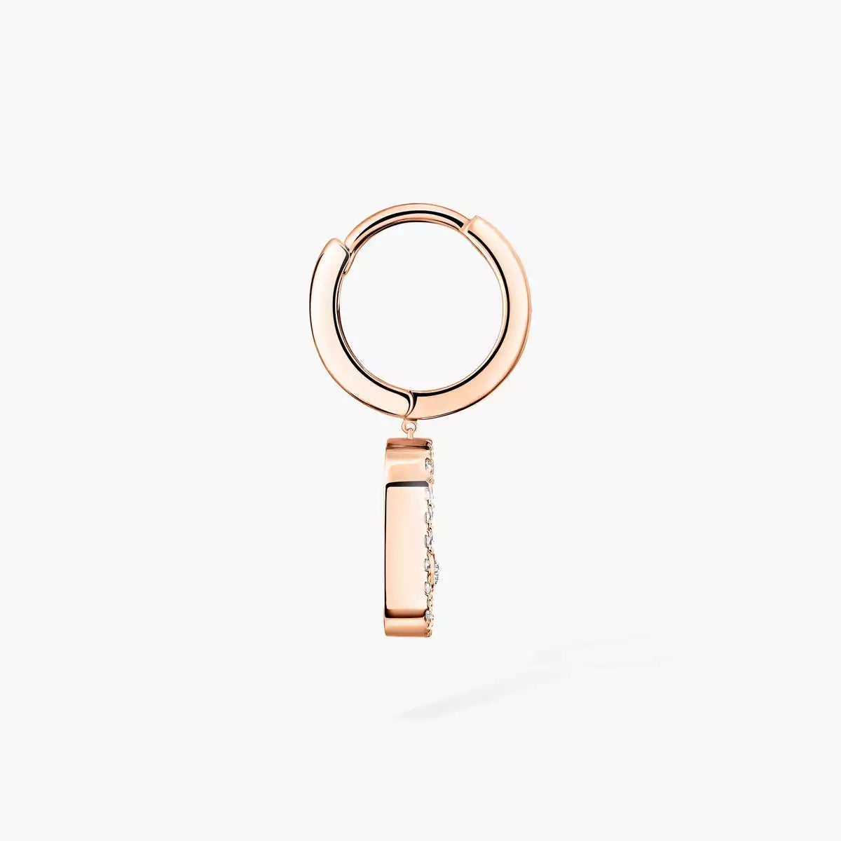 [OAK JURI]Move Uno Single Diamond Hoop Earring