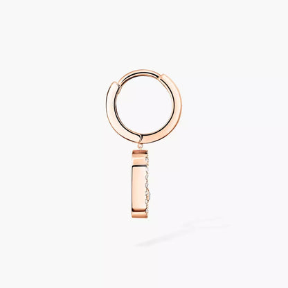 [OAK JURI]Move Uno Single Diamond Hoop Earring