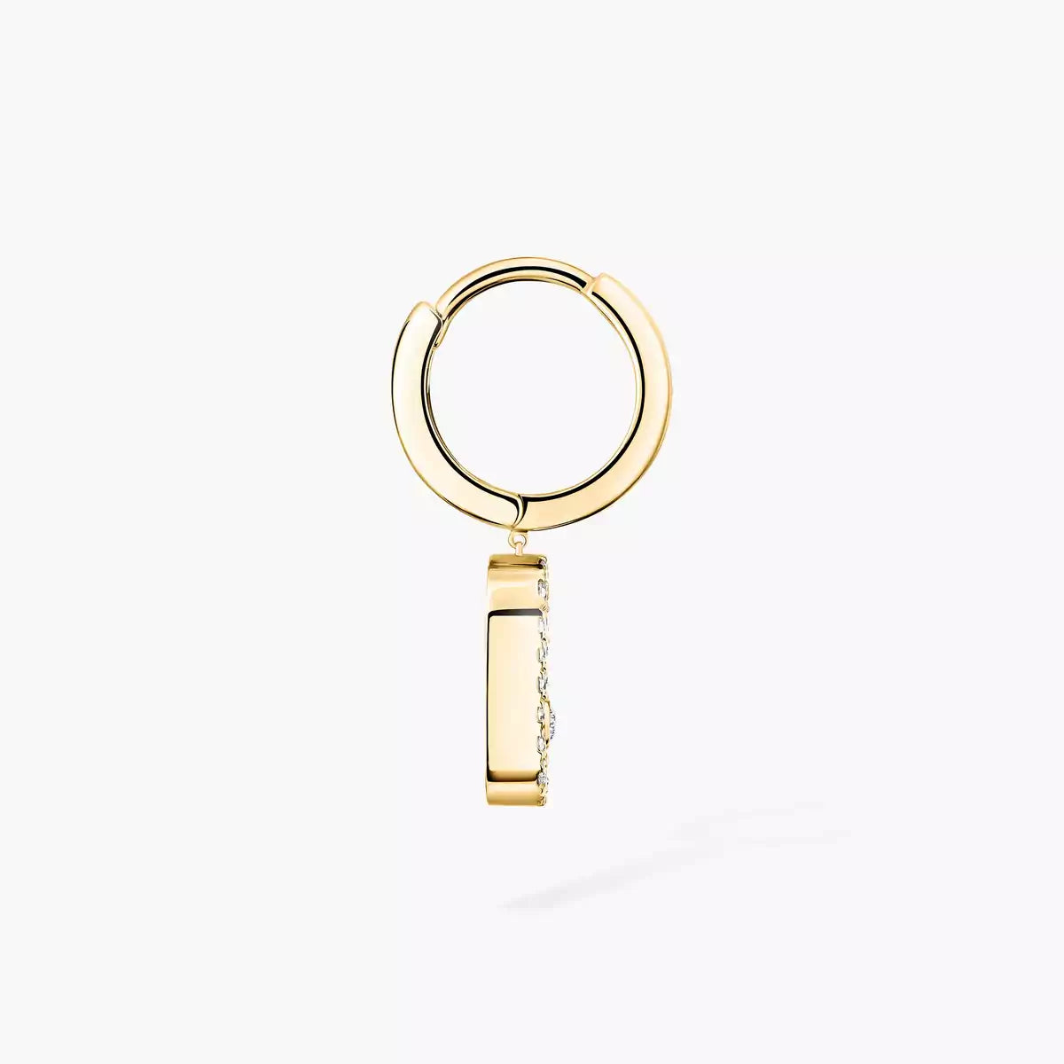 [OAK JURI]Move Uno Single Diamond Hoop Earring