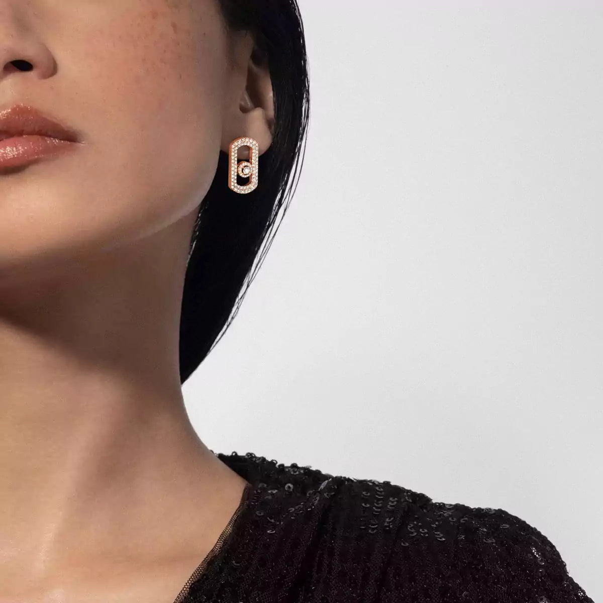 [OAK JURI]So Move Pave_-Set Diamond Earrings in Silver