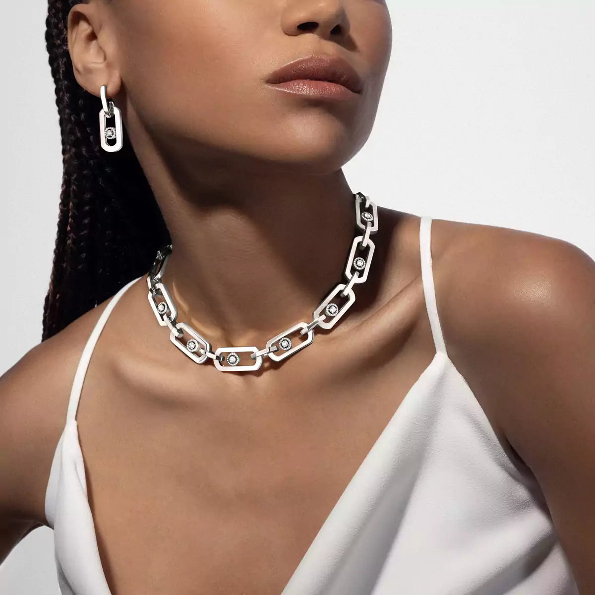 [OAK JURI]So Move XL Diamond Pendant Earrings
