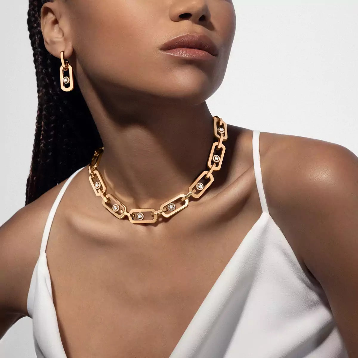 [OAK JURI]So Move XL Diamond Pendant Earrings