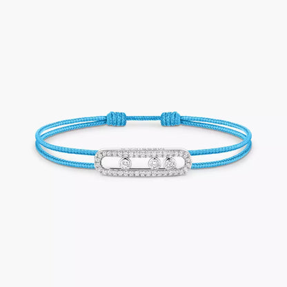 [OAK JURI]Messika Care(s) pink cord pavé bracelet