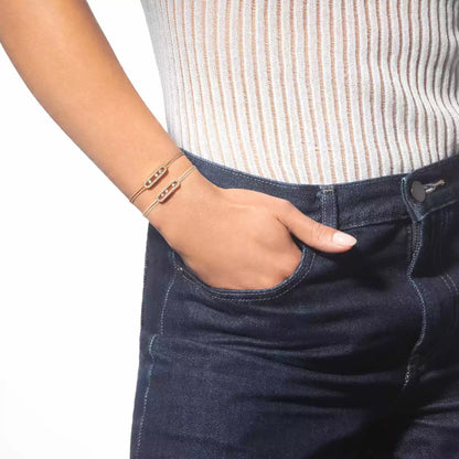 [OAK JURI]Messika Care(s) pink cord pavé bracelet