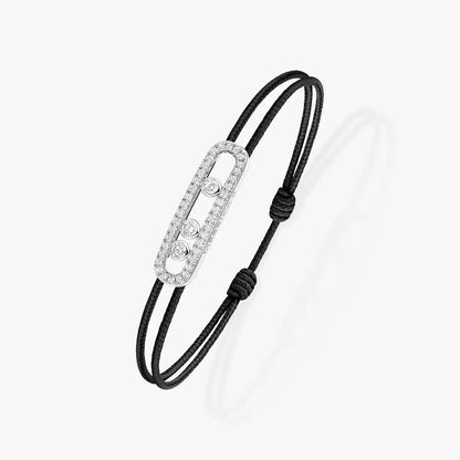 [OAK JURI]Messika Care(s) pink cord pavé bracelet