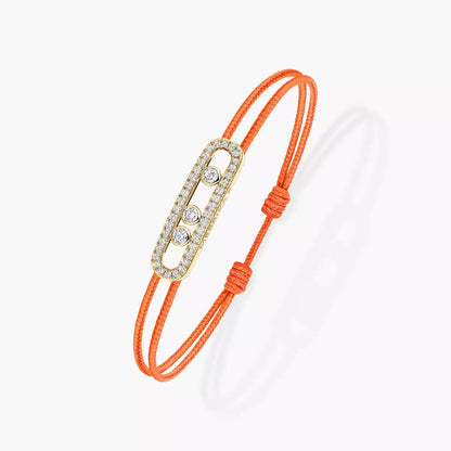[OAK JURI]Messika Care(s) pink cord pavé bracelet